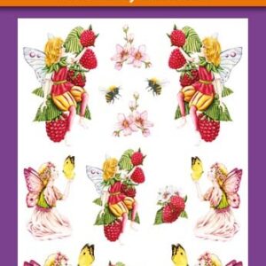 Relief Sticker  – Rode en Roze Elfjes -  HCRS11669-05