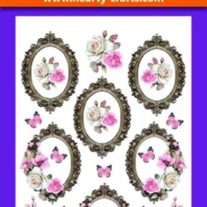 3D Relief Stickers A4 - Kaders met Rozen - HCRS11787-01