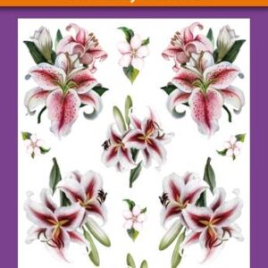 Relief Stickers  -Lelies Roze - HCRS11666-03
