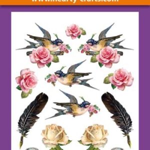 Relief Sticker  – Bloemen/Veren - HCRS11923-01